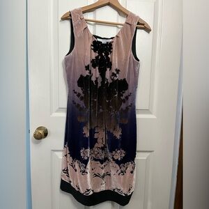 Diane Von Furstenburg Silk Blend medallion Patterned Velvet Dress